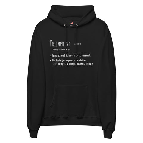 Triumphant : definition Unisex fleece hoodie